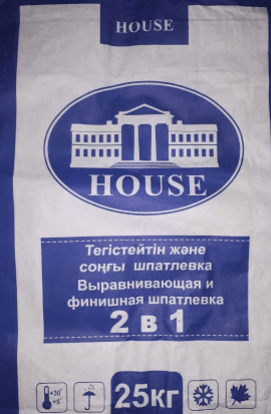 Шпатлевка Хаус "2 в1" (25 кг), меш