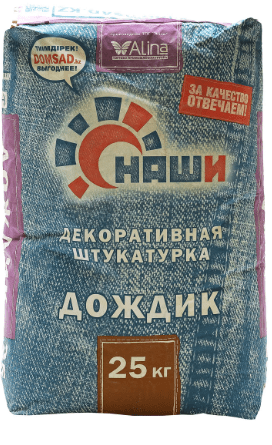 Штукатурка НАШИ Дождик 25кг, меш